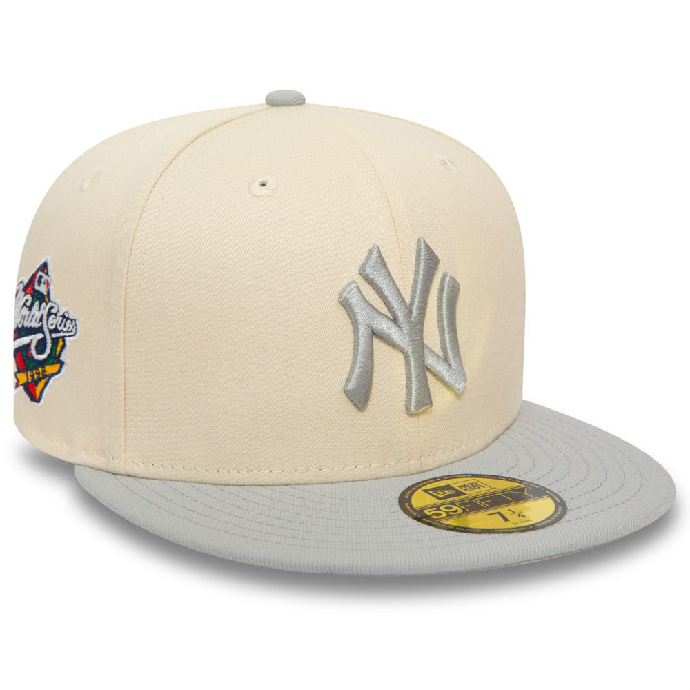 New Era - 59Fifty Team Colour Yankees  Cap - Off White/Grey
