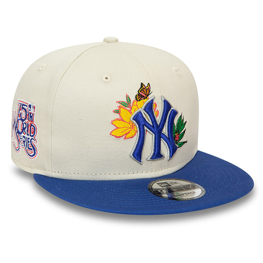New Era - 9Fifty New York Yankees Floral Snapback - Cream/Royal