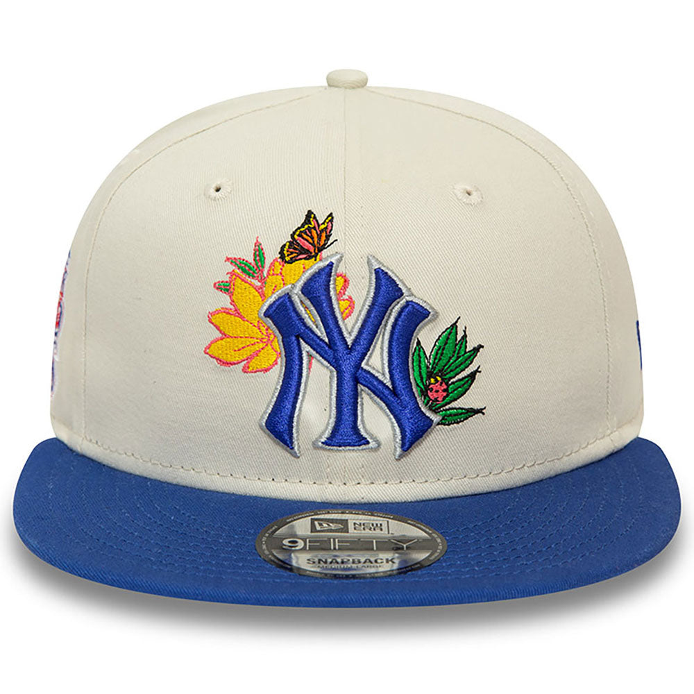 New Era - 9Fifty New York Yankees Floral Snapback - Cream/Royal