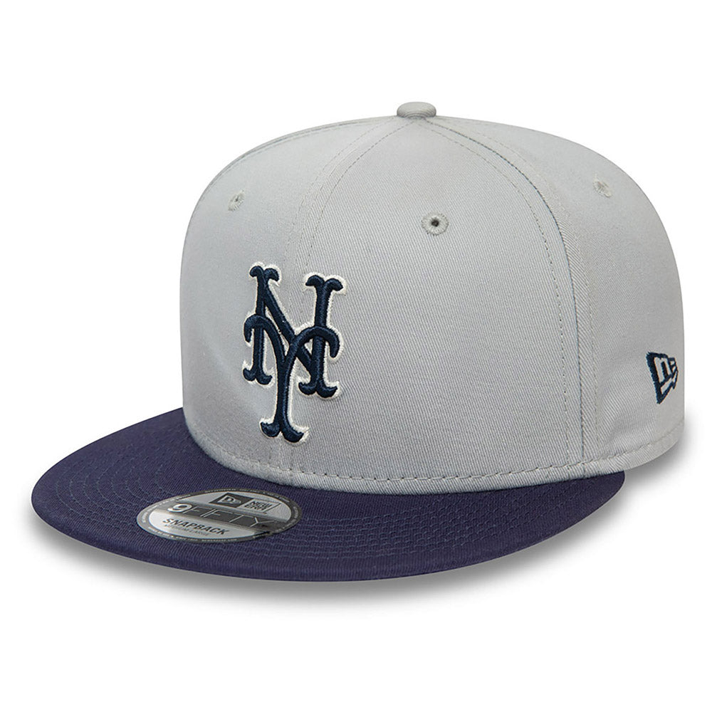 New Era - 9Fifty MLB Logo NY Mets Patch Snapback - Grey/Navy