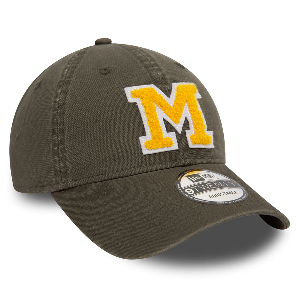 New Era - 9Twenty - Michigan Varsity MLB Cap - Olive/Yellow