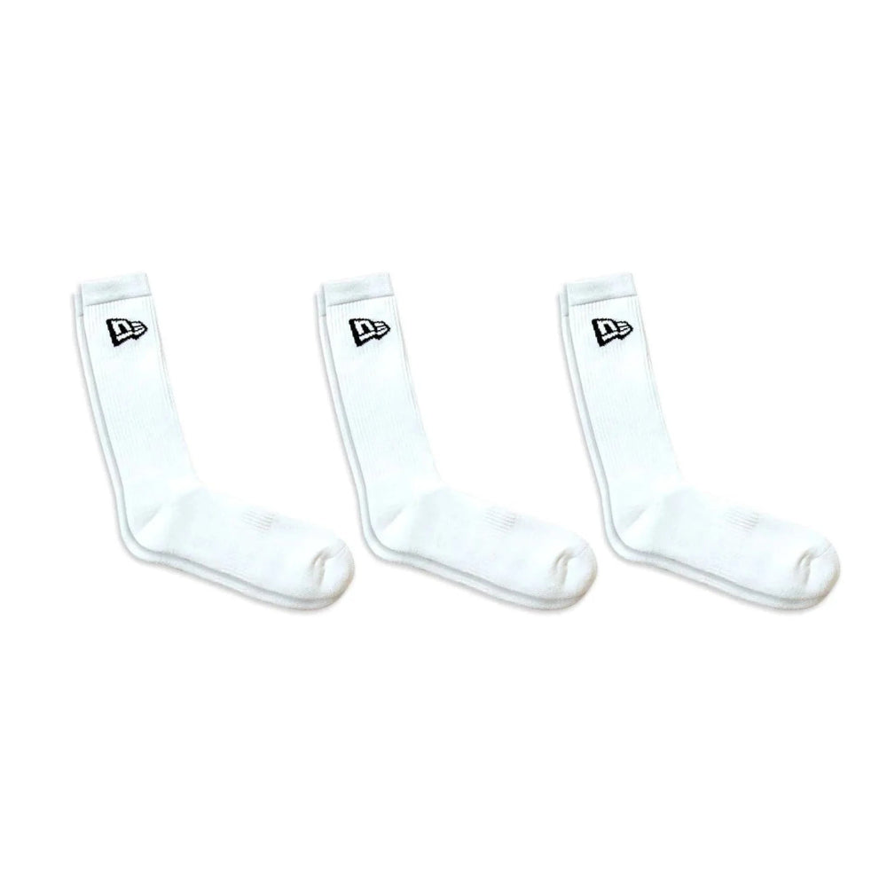 New Era - Flag Crew Socks 3-Pack - White