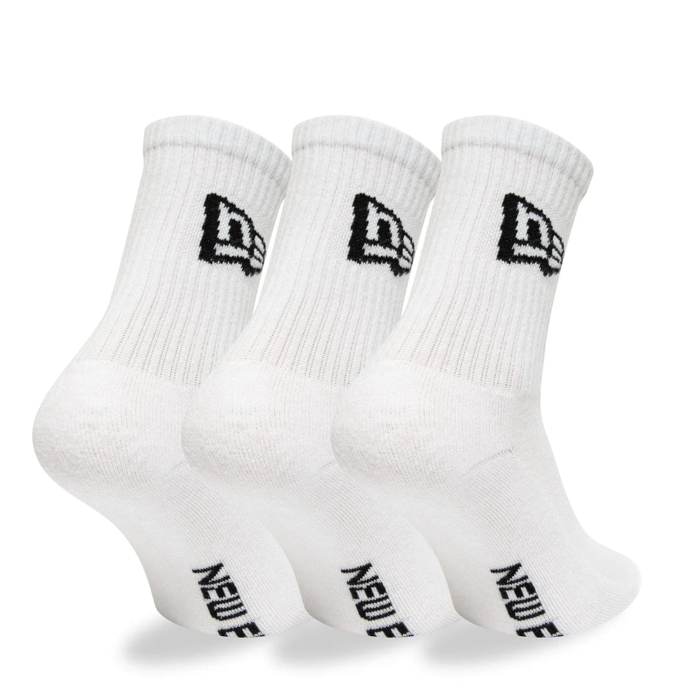 New Era - Flag Crew Socks 3-Pack - White