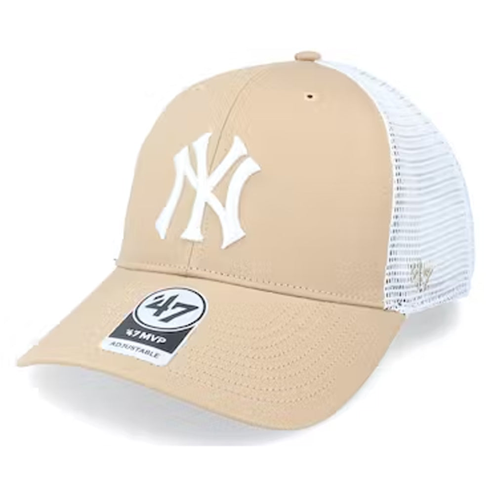 47 Brand - MLB New York Yankees Trucker Cap - Khaki/White