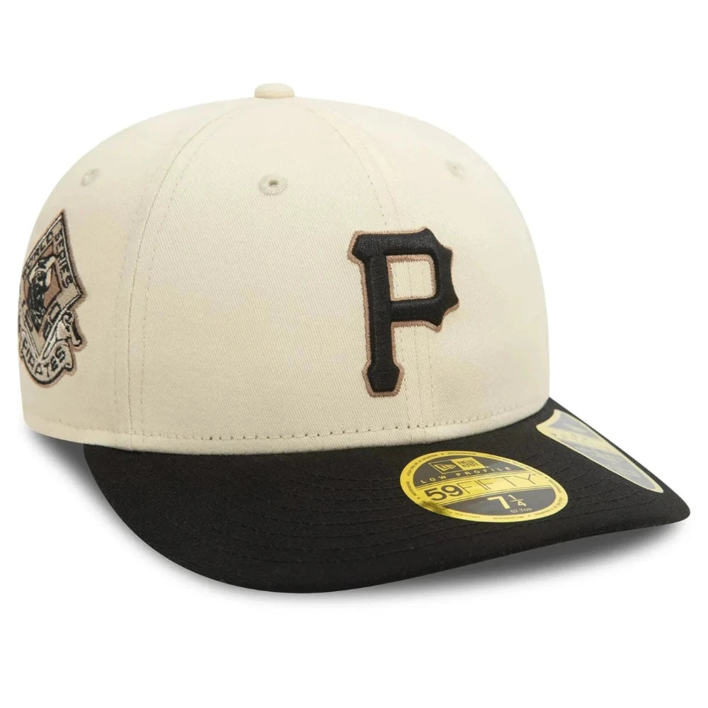 New Era - 59Fifty Fitted Pirates Side Patch Low Profile Cap - Black/Ivory