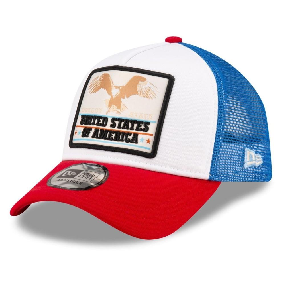 New Era - Eagle Patch Foam Trucker Cap - Red/Blue