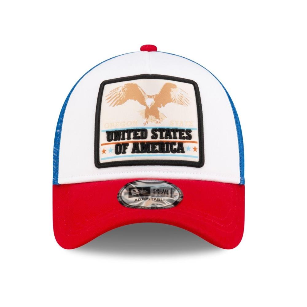 New Era - Eagle Patch Foam Trucker Cap - Red/Blue