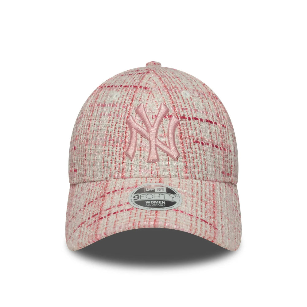 New Era - 9Forty Womens Tweed New York Yankees Cap - Pink
