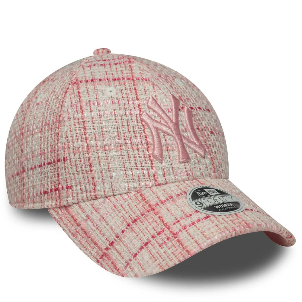 New Era - 9Forty Womens Tweed New York Yankees Cap - Pink