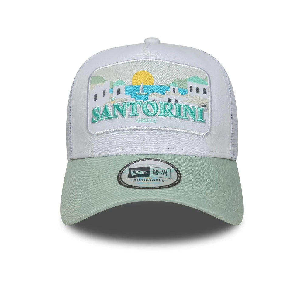 New Era - Santorini Patch Trucker Cap - Mint Green/White