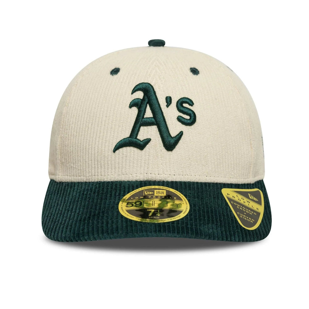 New Era - 59Fifty Fitted Cord Oakland Athletics Low Profile Cap - Green/Cream