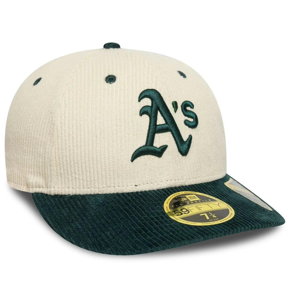 New Era - 59Fifty Fitted Cord Oakland Athletics Low Profile Cap - Green/Cream
