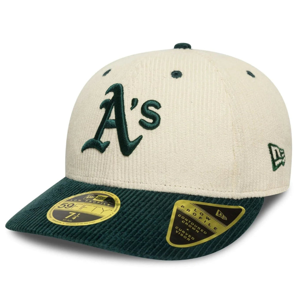 New Era - 59Fifty Fitted Cord Oakland Athletics Low Profile Cap - Green/Cream