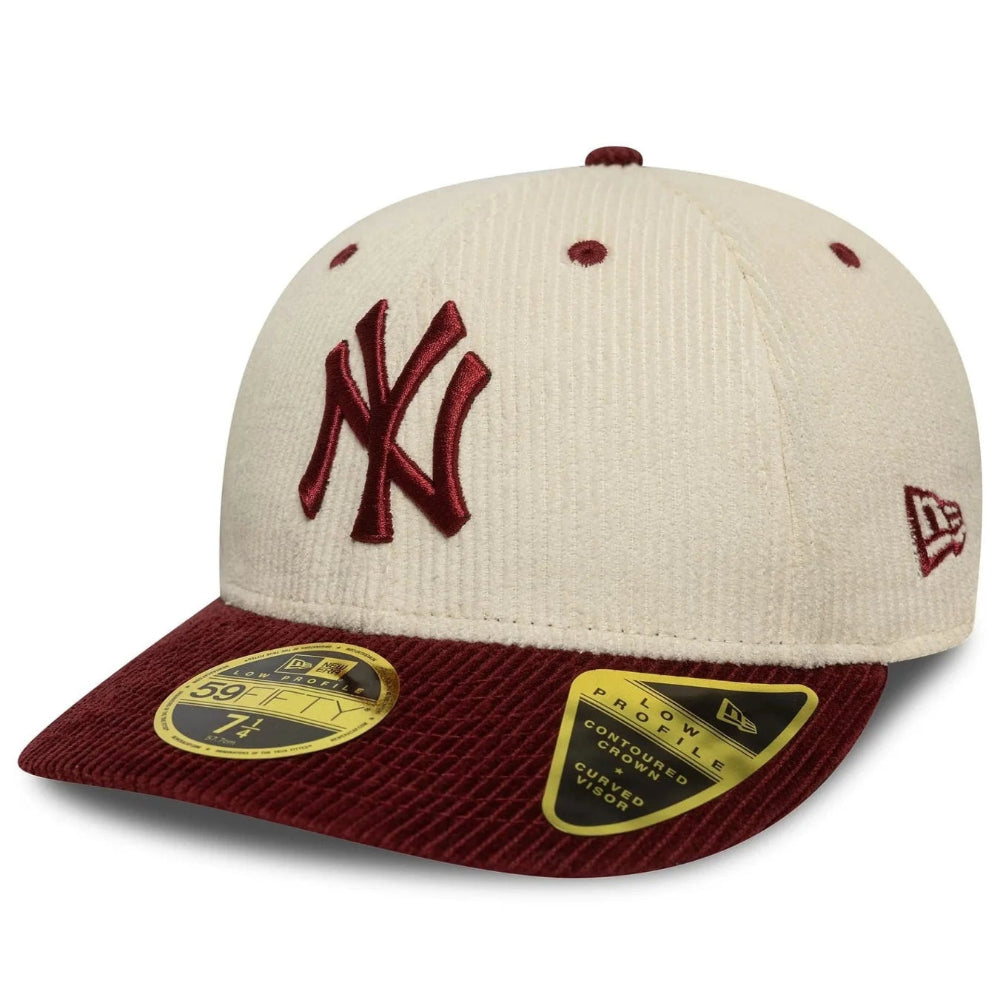 New Era - 59Fifty Fitted Cord New York Yankees Low Profile Cap - Red/Cream