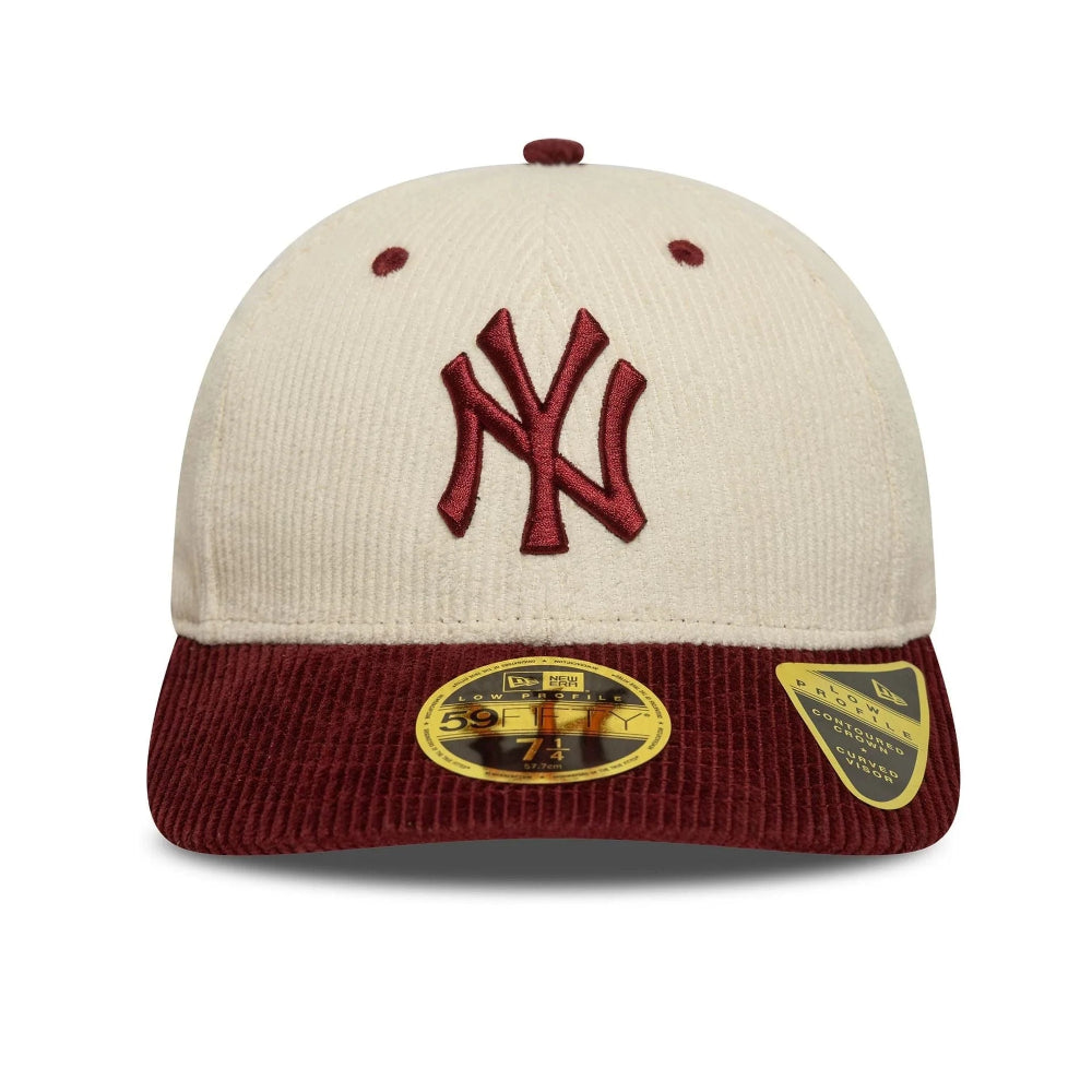 New Era - 59Fifty Fitted Cord New York Yankees Low Profile Cap - Red/Cream