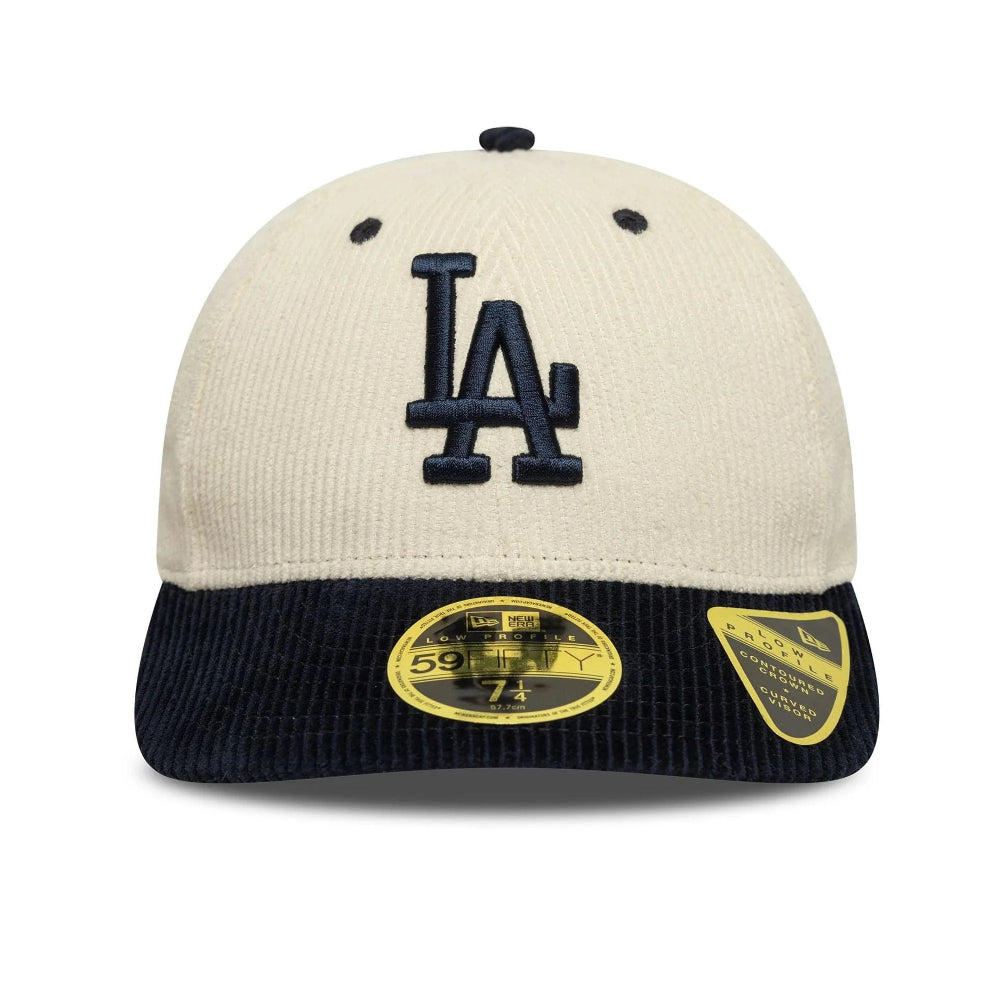 New Era - 59Fifty Fitted Cord LA Dodgers Low Profile Cap - Navy/Cream