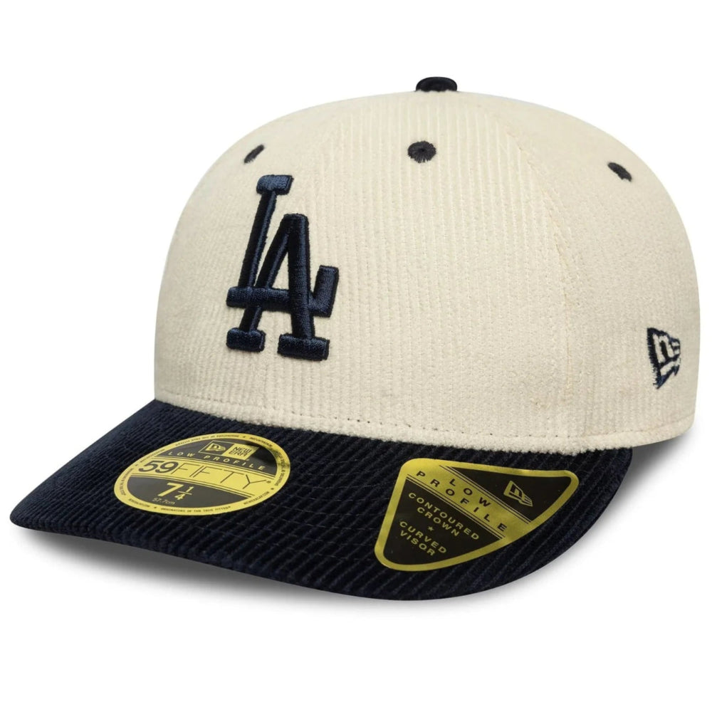 New Era - 59Fifty Fitted Cord LA Dodgers Low Profile Cap - Navy/Cream
