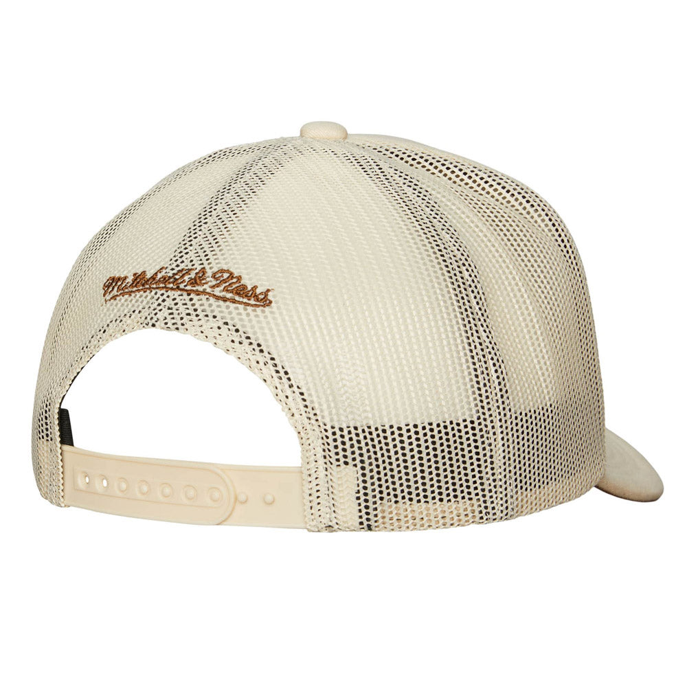 Mitchell & Ness Padres Evergreen Trucker Cap - Cream/Brown