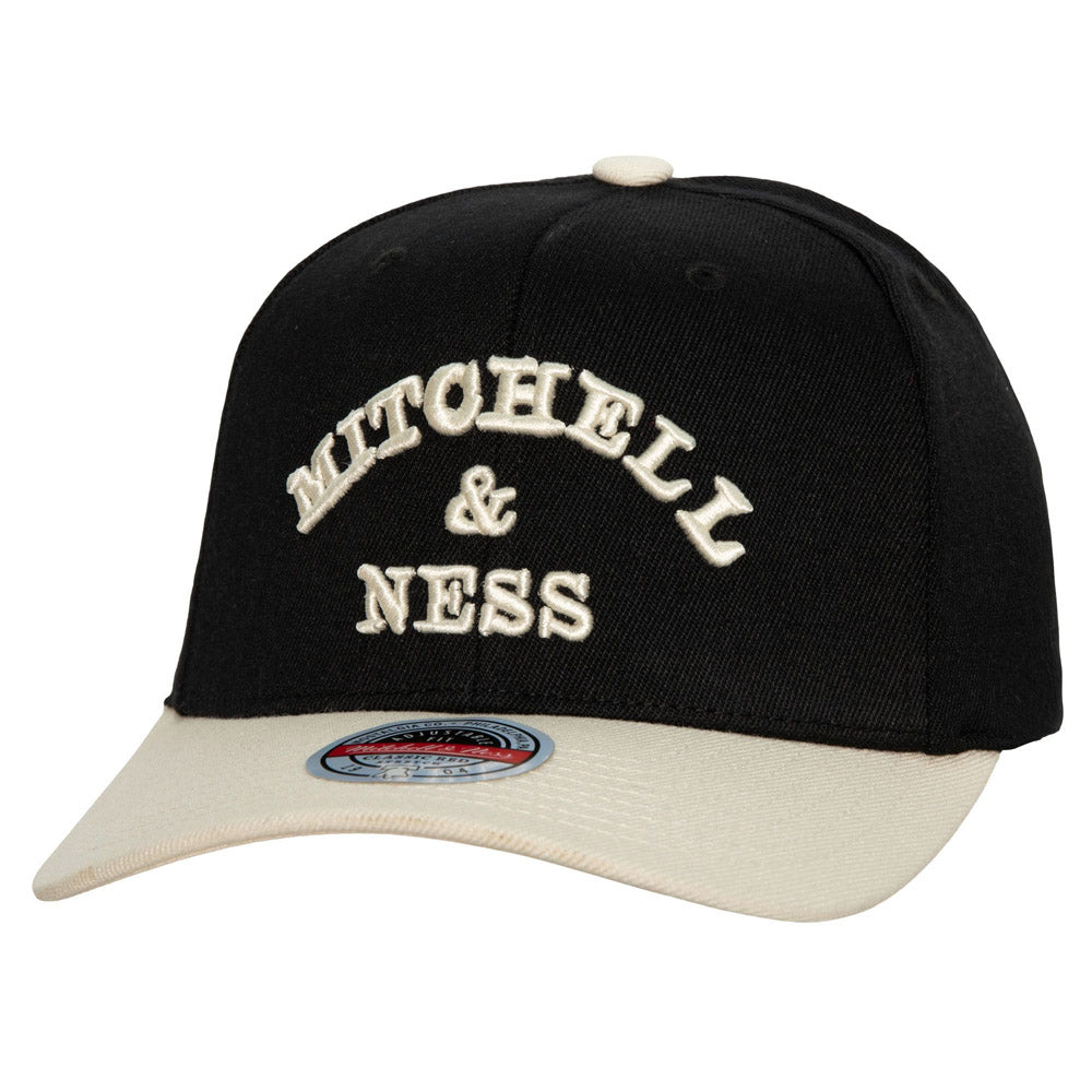Mitchell & Ness -Branded Vintage Thread Stretch Snapback - Black