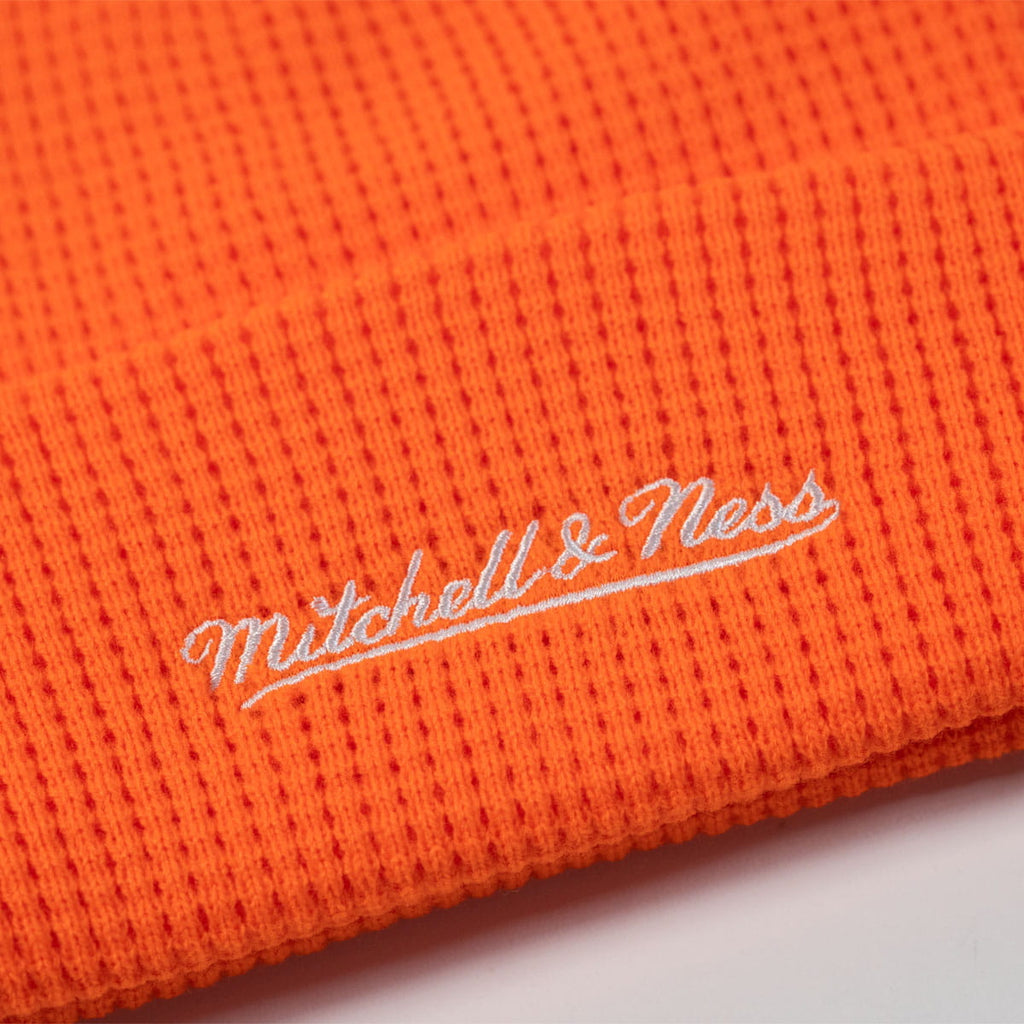 Mitchell & Ness - Waffle Knit Suns Beanie - Safety Orange