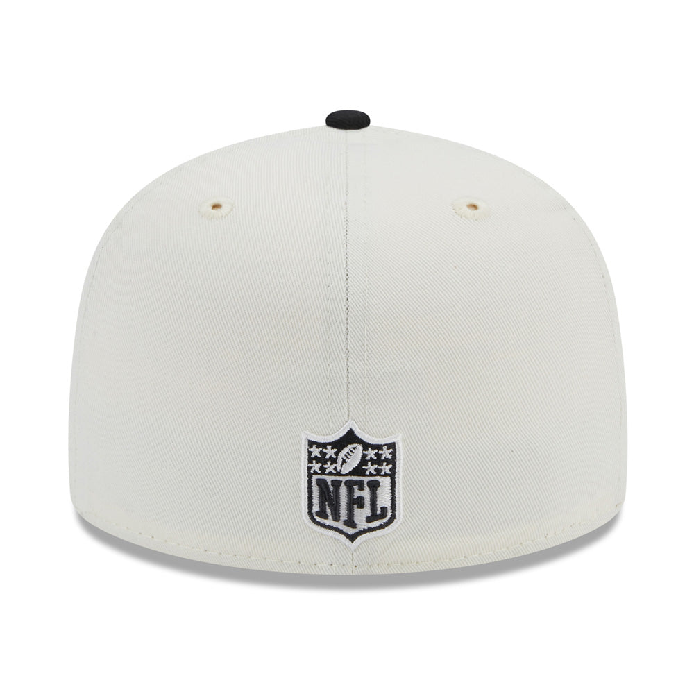 New Era - 59Fifty Fitted Side Patch Raiders Cap - Off White/Black