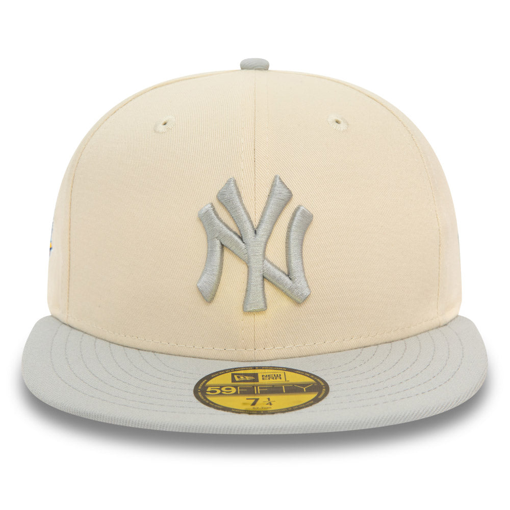 New Era - 59Fifty Team Colour Yankees  Cap - Off White/Grey