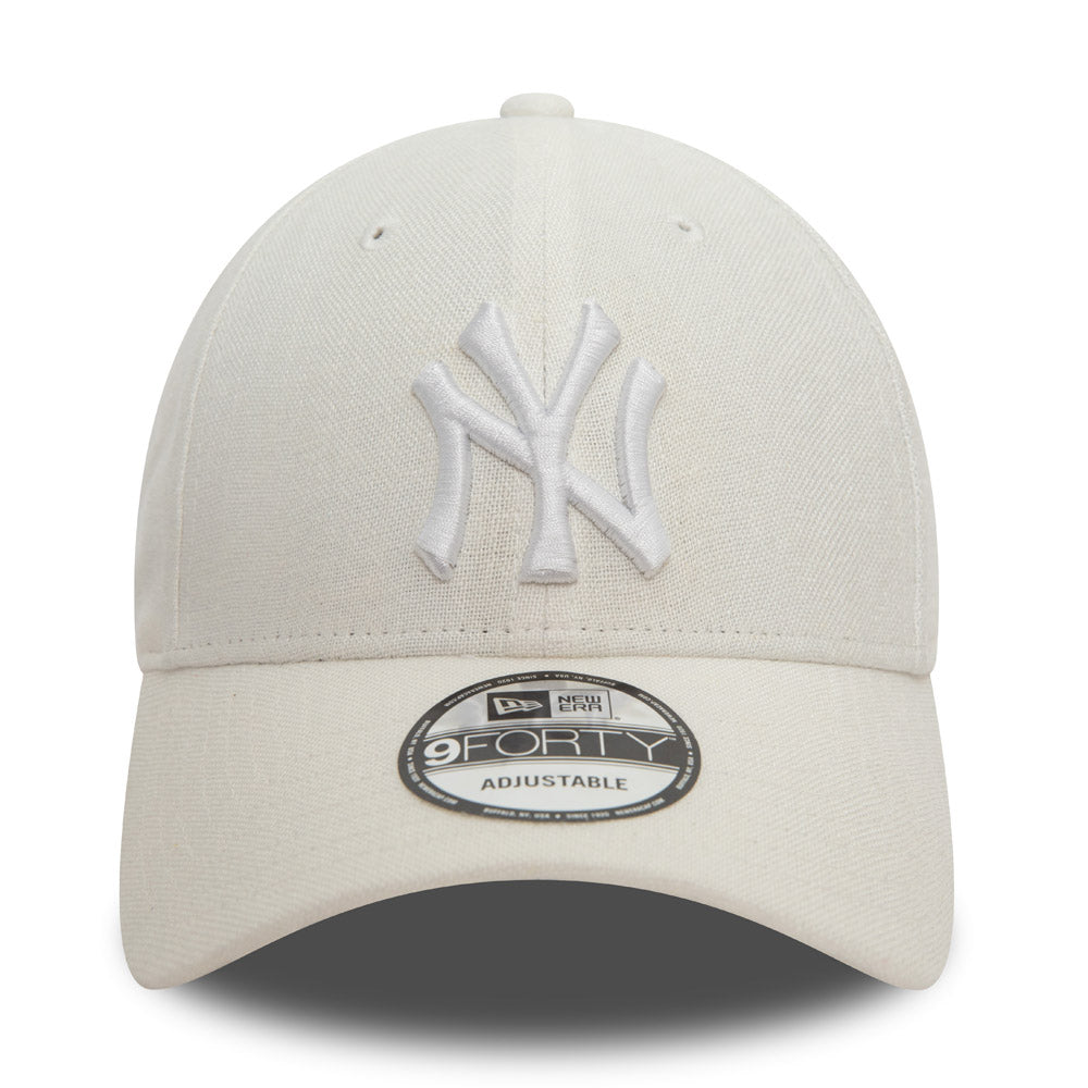 New Era - 9Forty Yankees Linen Cap - Off-White