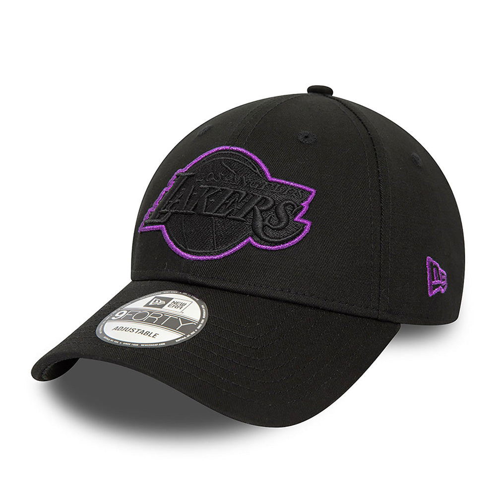 New Era - 9Forty Metallic Outline Lakers Cap - Black/Purple