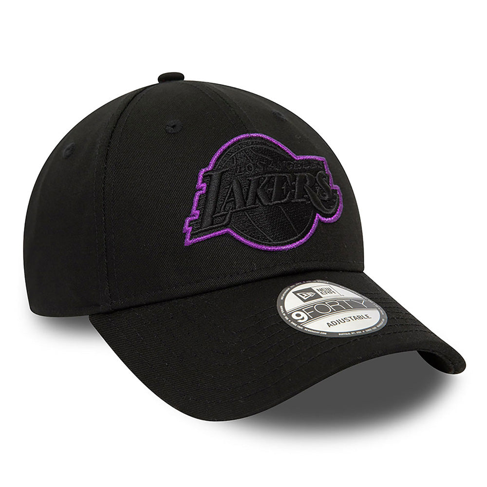 New Era - 9Forty Metallic Outline Lakers Cap - Black/Purple