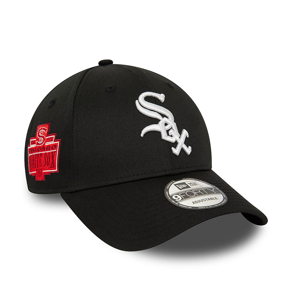 New Era - 9Forty- Side Patch Chicago White Sox Cap - Black