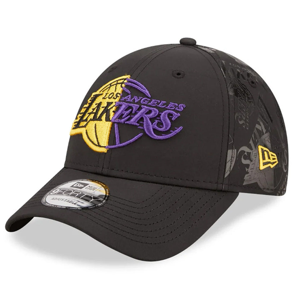 New Era - 9Forty Half Monogram Lakers Cap - Black