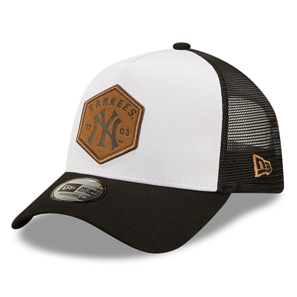 New Era - Team Patch Trucker New York Yankees Cap - Black/White