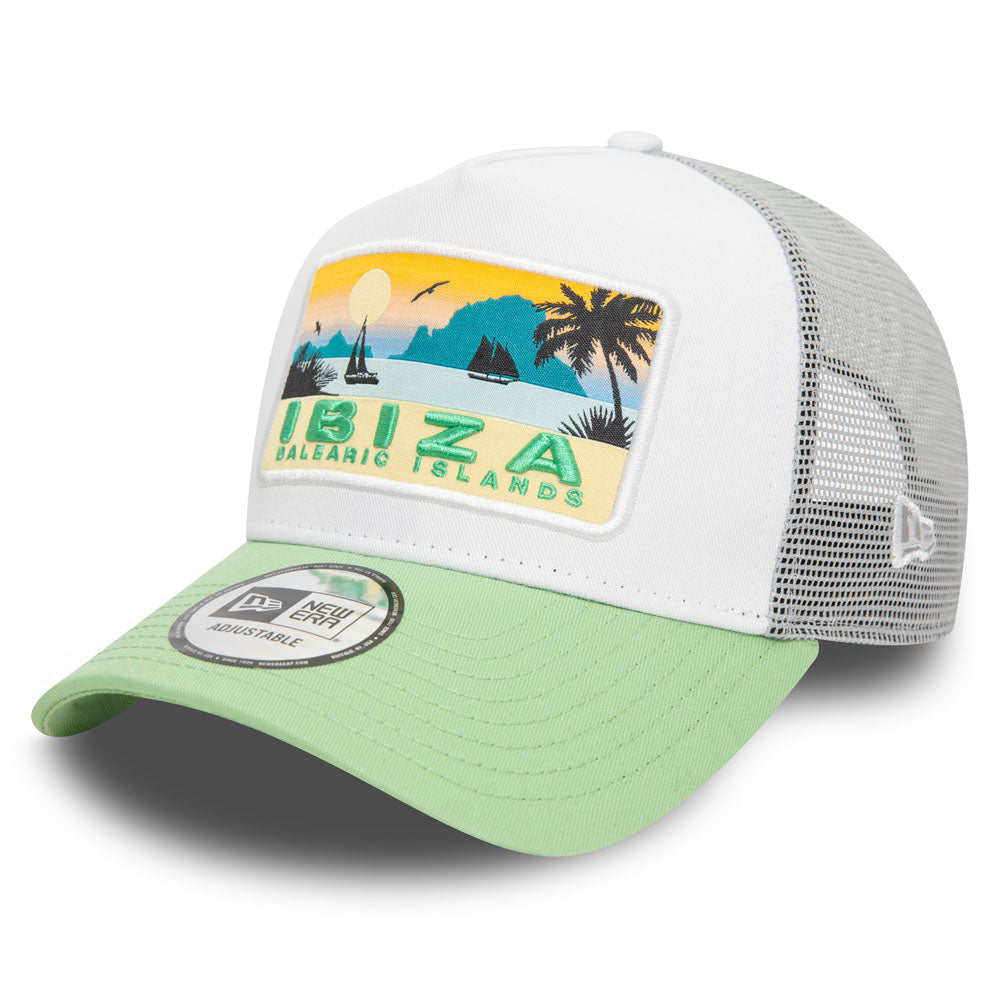 New Era - Ibiza Patch Trucker Cap - Mint Green/Grey/White