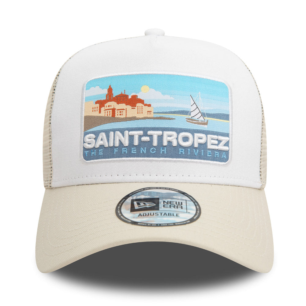 New Era - Saint Tropez Patch Trucker Cap - Grey/White