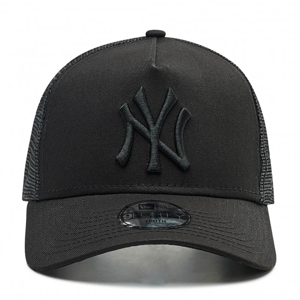 New Era - Youth New York Yankees Trucker Cap - Black/Black