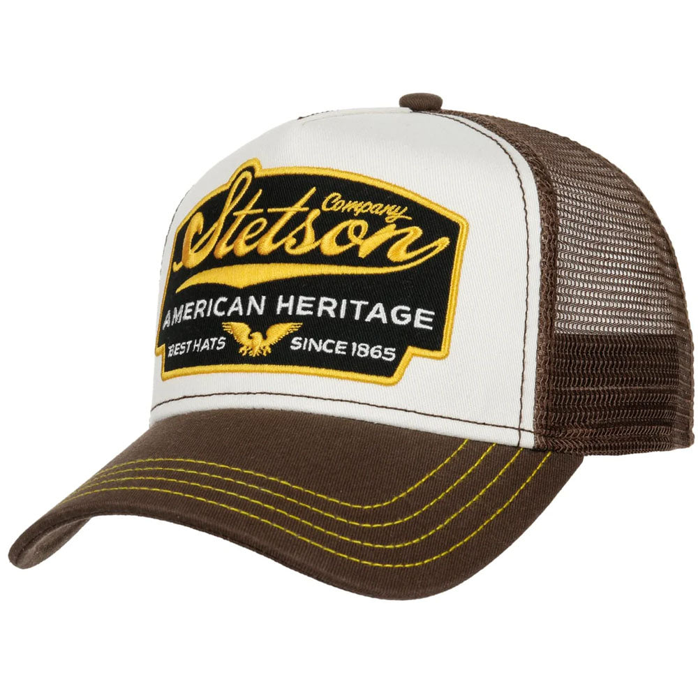 Stetson - American Heritage Trucker Cap - Brown/White