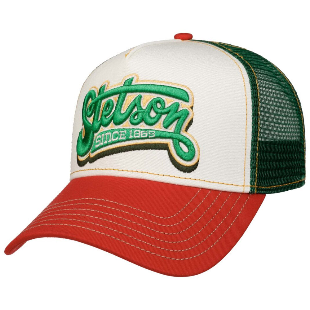 Stetson - Lettering Trucker Cap - Red/Green