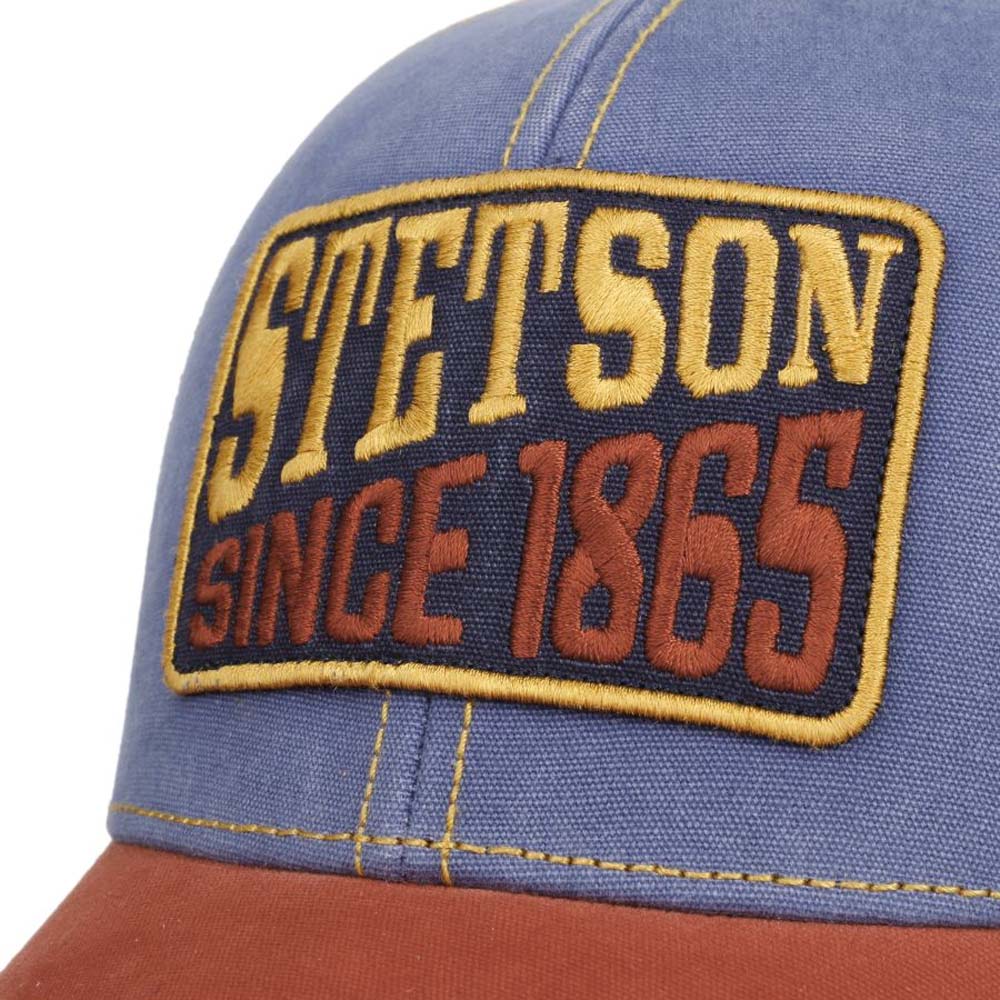 Stetson - Vintage Distressed Baseball  Cap - Blue/Red