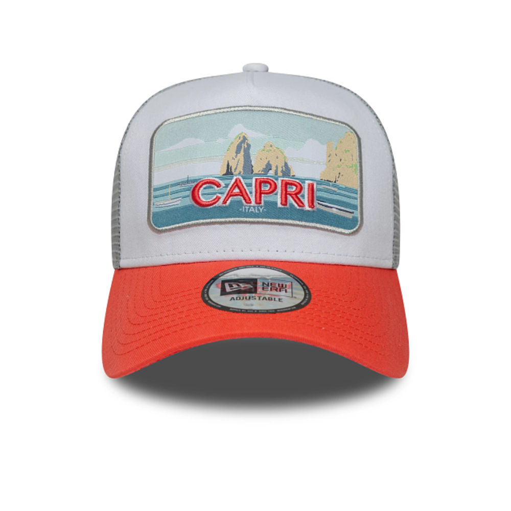 New Era - Capri Patch Trucker Cap - Orange/Grey