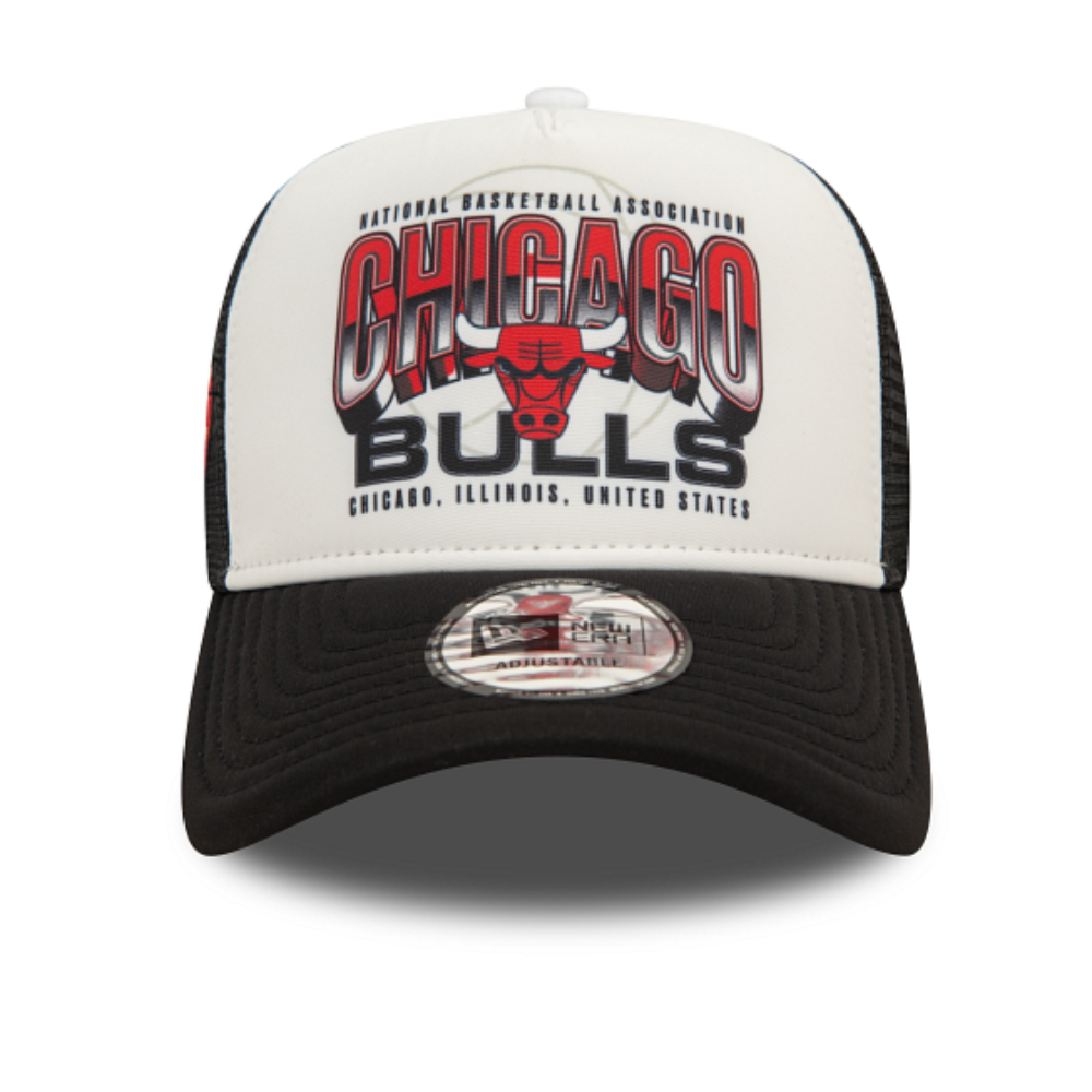 New Era - Bulls NBA Logo Foam Trucker Cap - Black/White