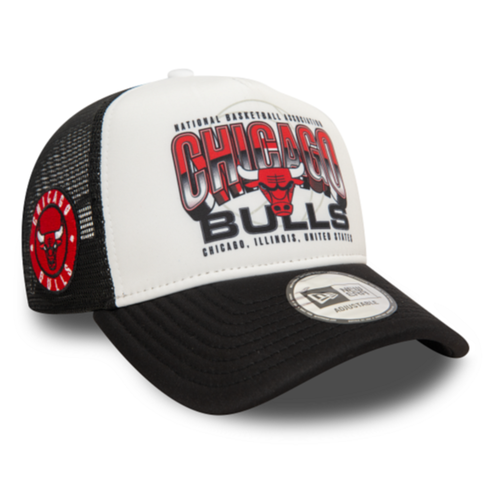 New Era - Bulls NBA Logo Foam Trucker Cap - Black/White