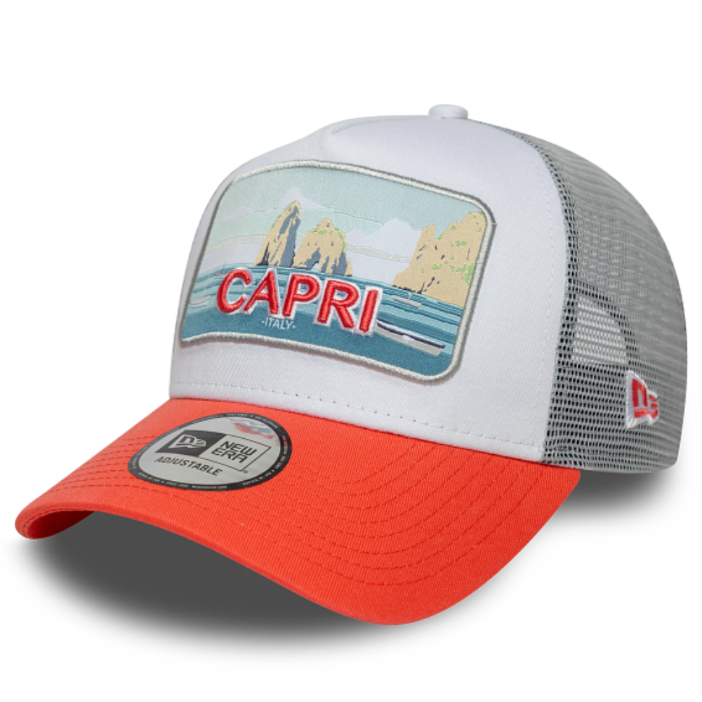 New Era - Capri Patch Trucker Cap - Orange/Grey