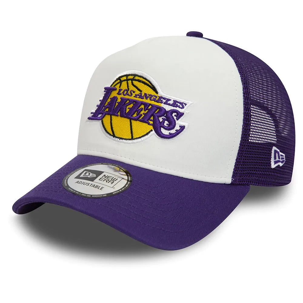 New Era - Team Colour Block Lakers Trucker Cap - Purple/White