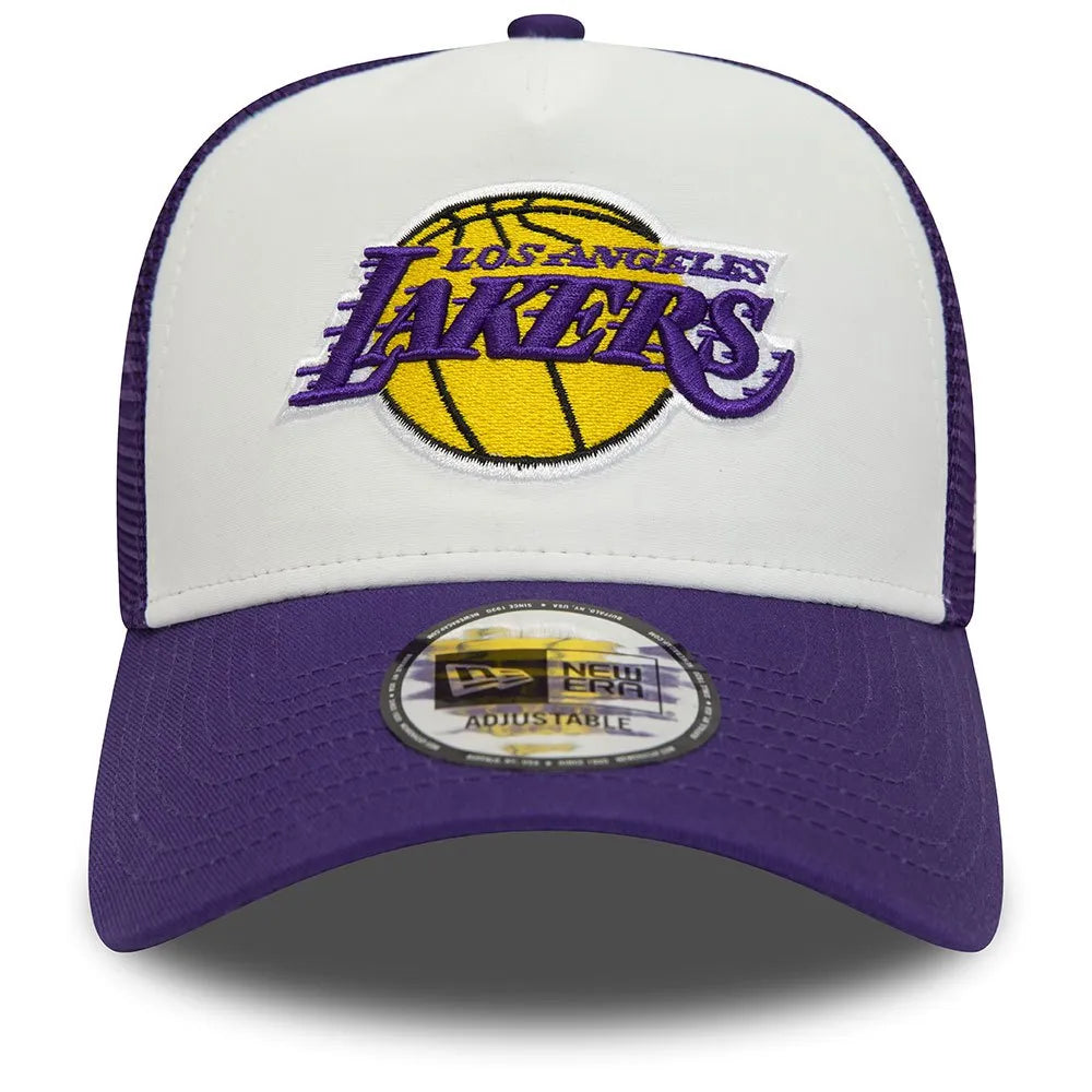 New Era - Team Colour Block Lakers Trucker Cap - Purple/White