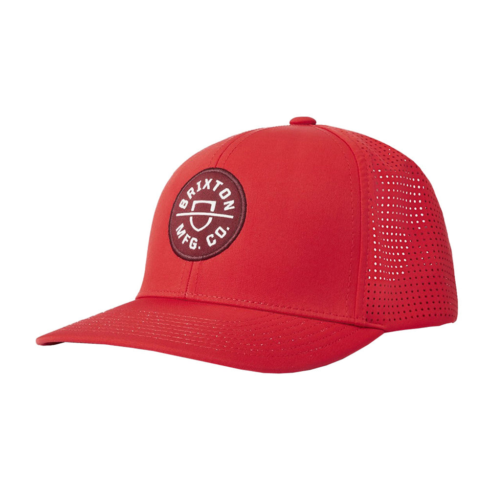 Brixton - Crest Crossover Snapback - Red - capstore.dk