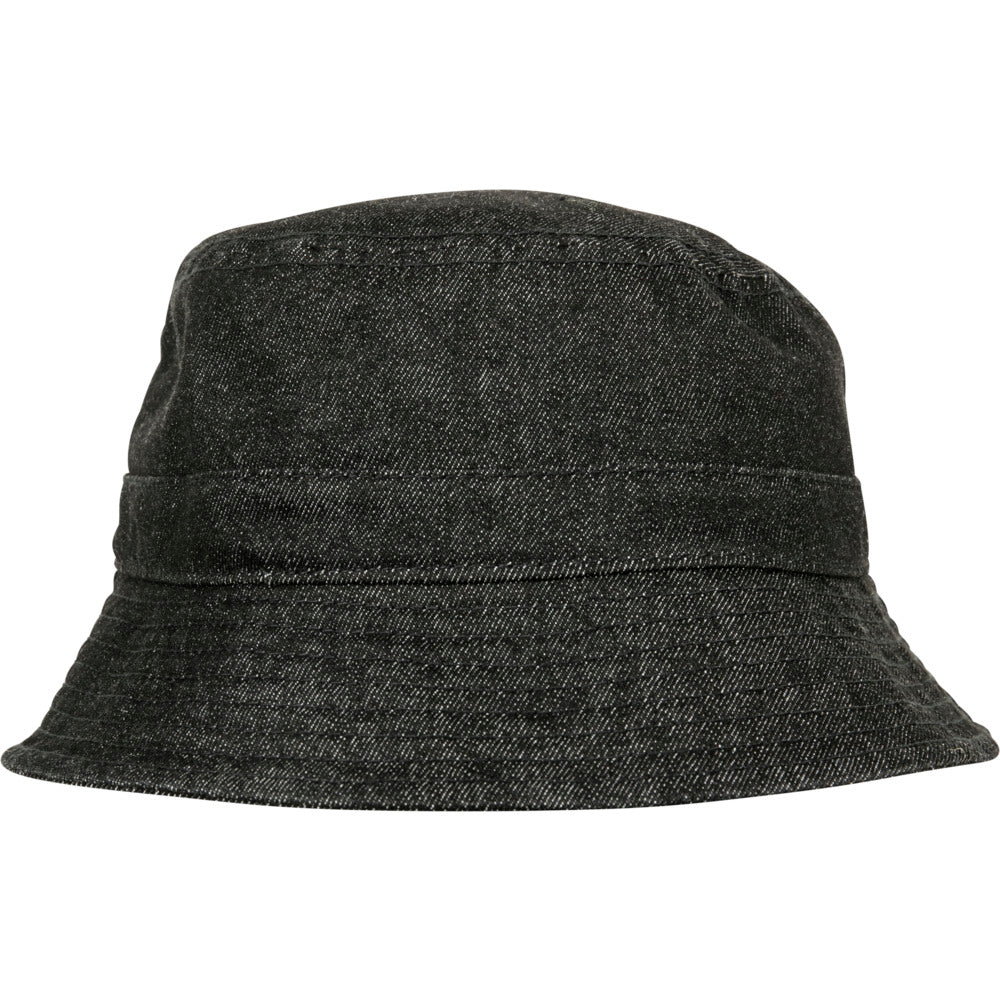 Flexfit - Denim Bucket Hat - Black - capstore.dk
