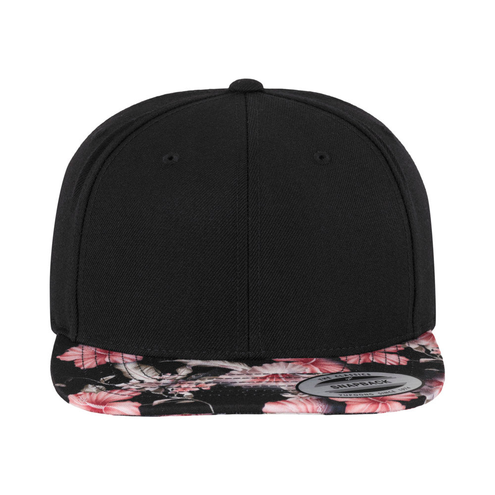 Yupoong - Floral Snapback - Red Floral - capstore.dk
