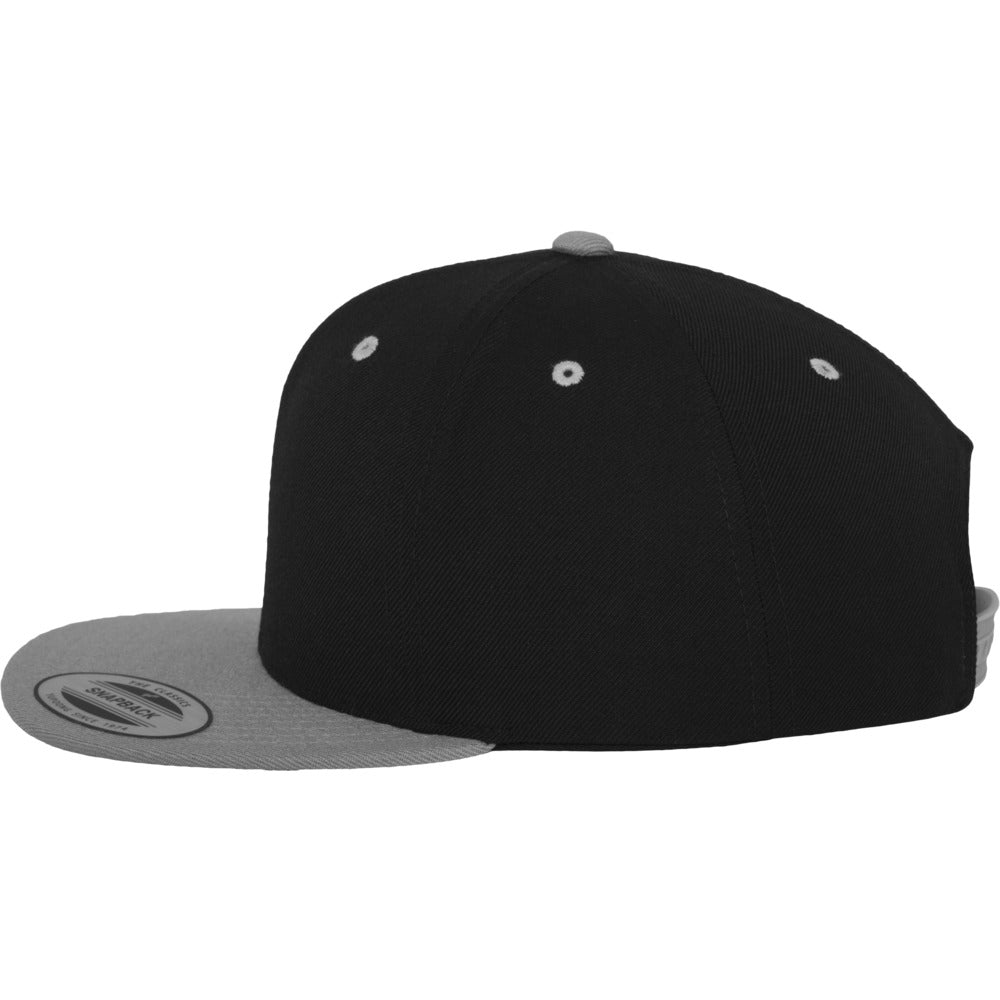 Yupoong - Youth Snapback - Black/Silver - capstore.dk