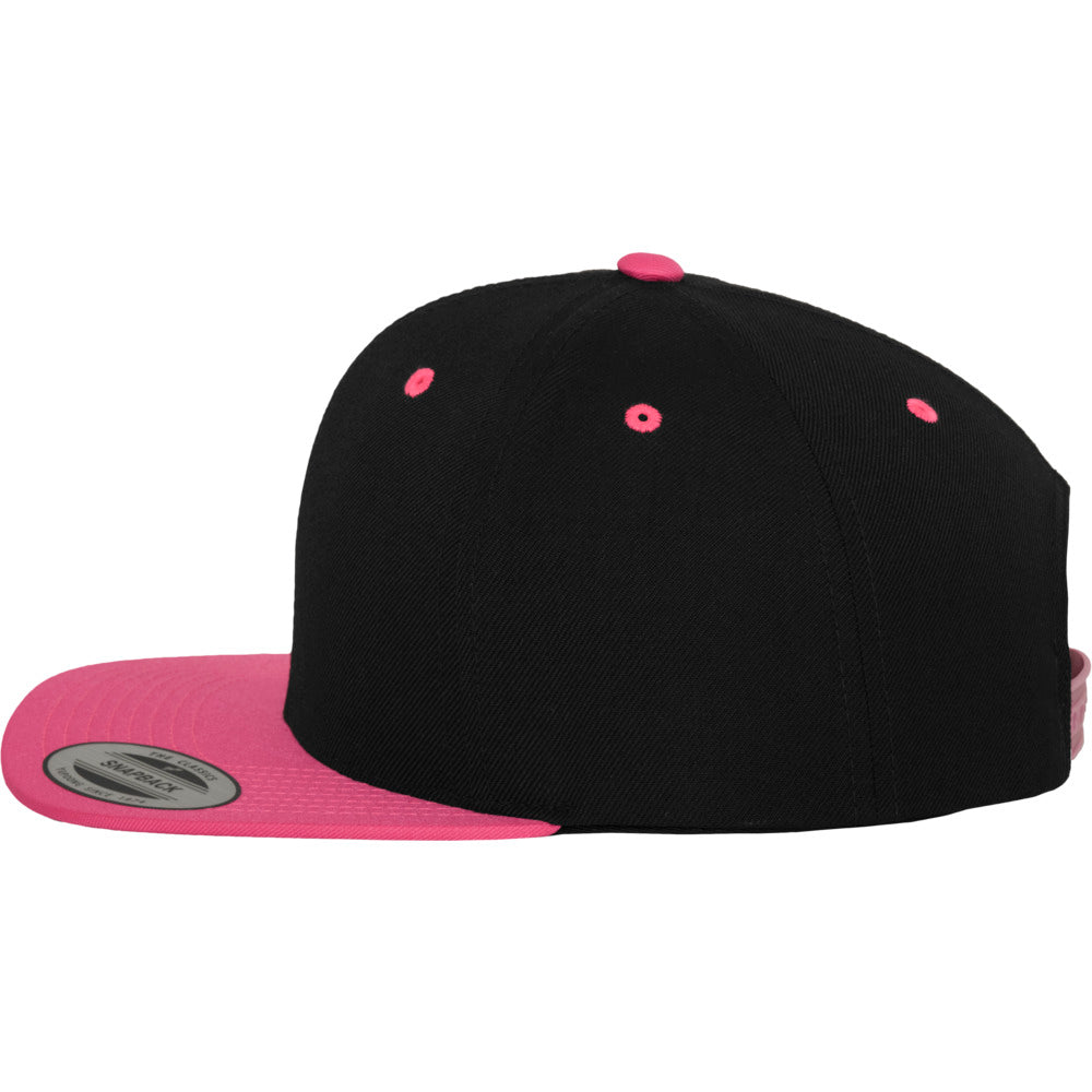 Yupoong - Snapback - Black/Neon Pink - capstore.dk