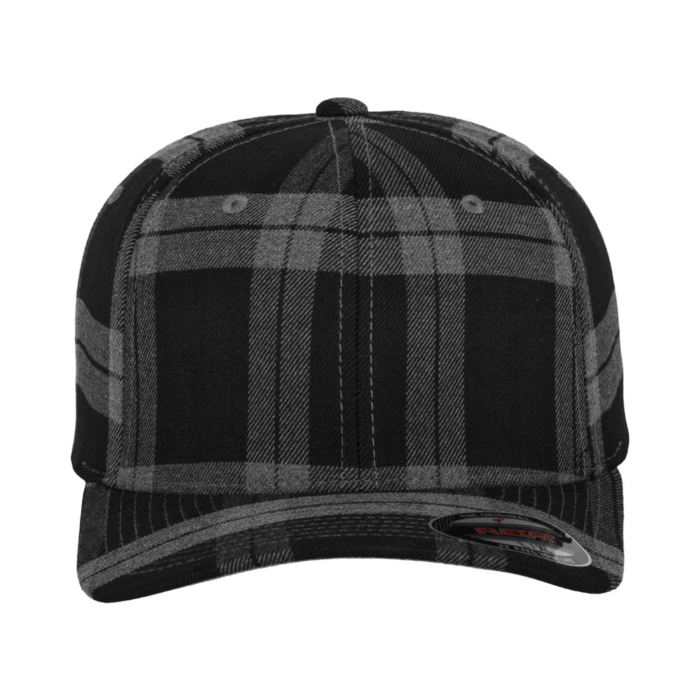 Flexfit - Baseball Cap - Black/Grey Check - capstore.dk